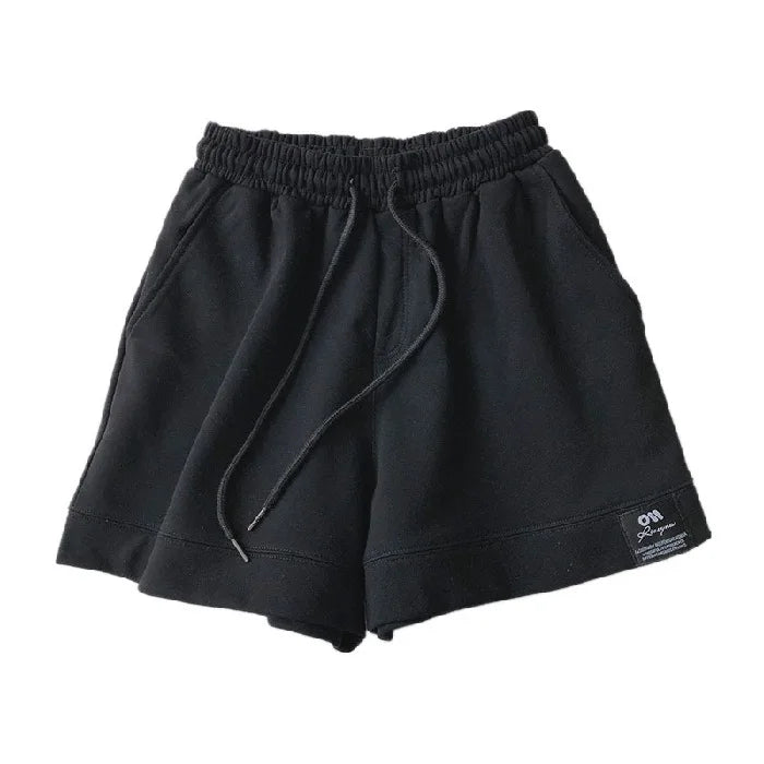 New Women High-Waist Wide-Leg Pants Couple's Sports Shorts Student Loose Home Pants Girls Casual Running Shorts Sexy high-waist