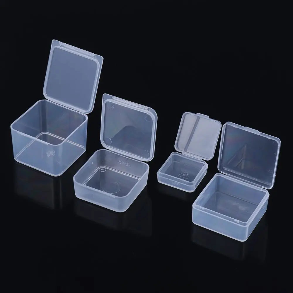 Mini Plastic Box Rectangular Translucent Packing Box Dustproof Durable Strong Jewelry Button Sundries Storage Case Container