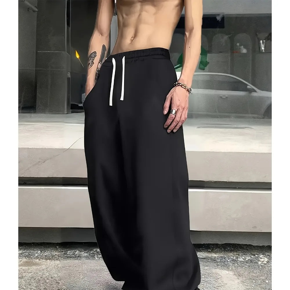 American Street Men's Casual Sports Outdoor Loose Straight Leg Pants Spring New Product Suitable for Both Men and Women