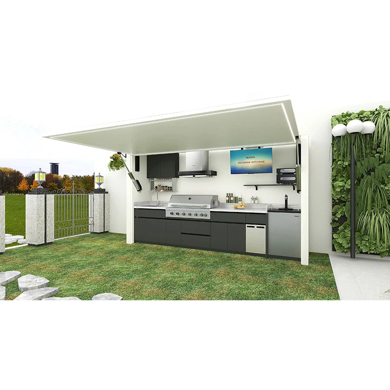 CUSTOMIZED Modular Outdoor Kitchen Villa Kitchen Cabinets For Guesthouse Outdoor Bbq Grill Island Outdoor Kitchen Bbq Island