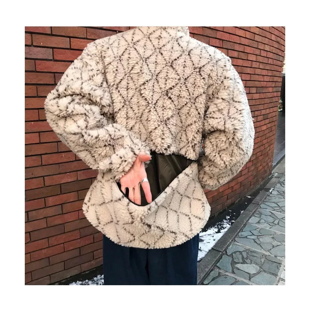 KAPITAL Fleece Wear on Both Sides Zipper Long Sleeve Japan Style Loose Jacket Men and Women Cashmere Coats