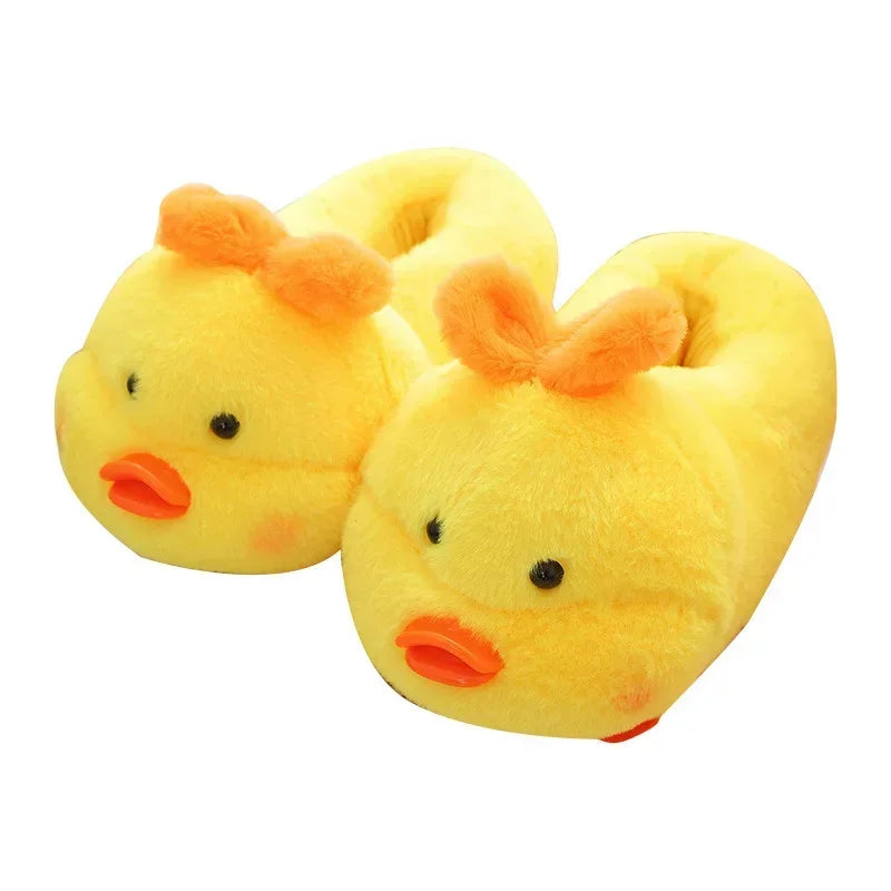 Cartoon Couples Home Slippers Men Women Winter Indoor Warmth Piglet Cotton Shoes Plush Floor Anti Slip Slippers Soft Bottom2024