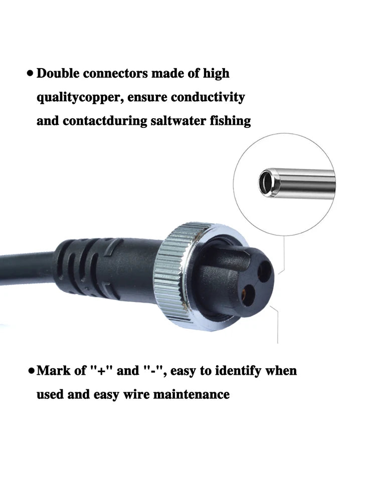 9.8FT 300cm Power Cable For Banax Fishing Kaigen 500S 500TM 500XP 1000 7000SV 7000SVO Electric Fishing Reels Power Cord