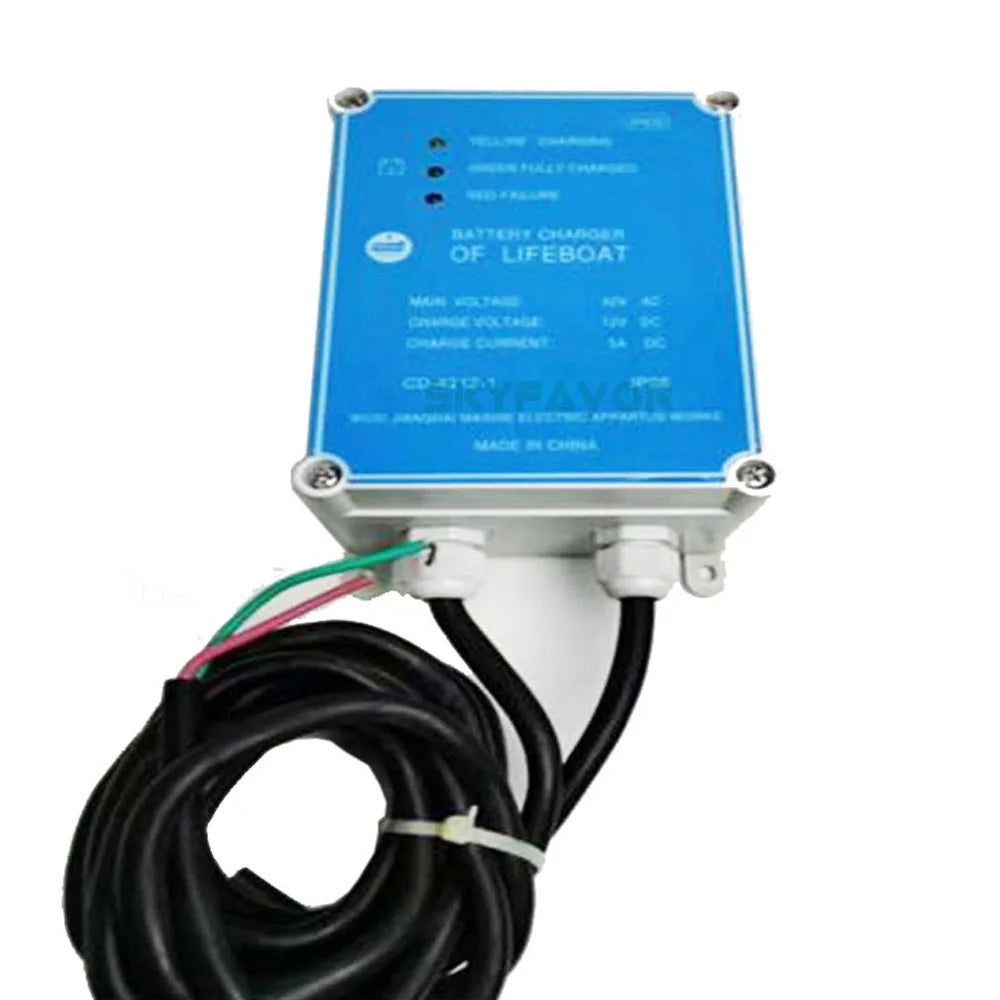 Professional On Boat Lifeboat battery charger Vessel waterproof automatic 42Vac to 12Vdc 5A Marine Lifeboat ship battery charger
