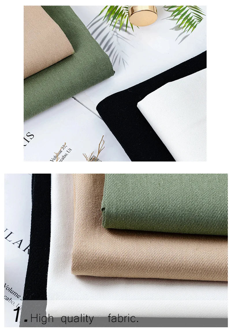 150x50cm Cotton Denim Fabric Solid Color Thick Twill Jeans Material Sewing Pants Windbreaker Jacket Sofa Handmade Cloth Fabric