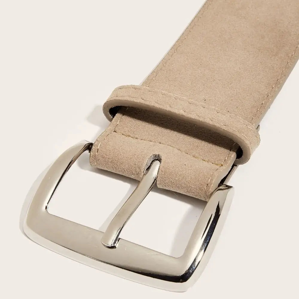 Maillard Styles Suede Leather Wide Belt Trendy Casual Pin Buckle Waistband Versatile Luxury Design Trouser Dress Belts Gifts