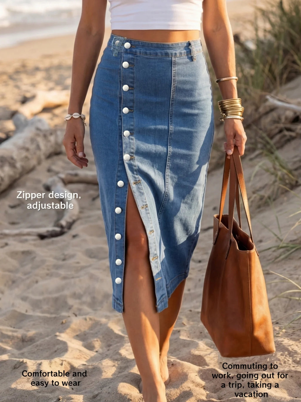 Women's Skirt 2026 Front Button Fastening Gothic Style Fashionable Accessories Multiple Wearing Options Women's Fashionable