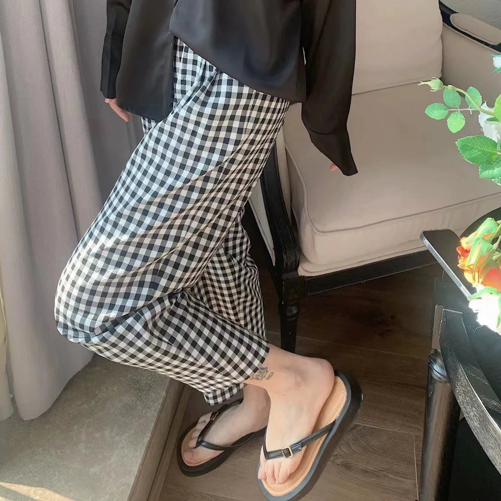 2025 Summer Sleeping Pants Women Thin Bottoms Spring Large Size Home Wear Pants Pajamas Flower Print Loose Cute Beach Trousers
