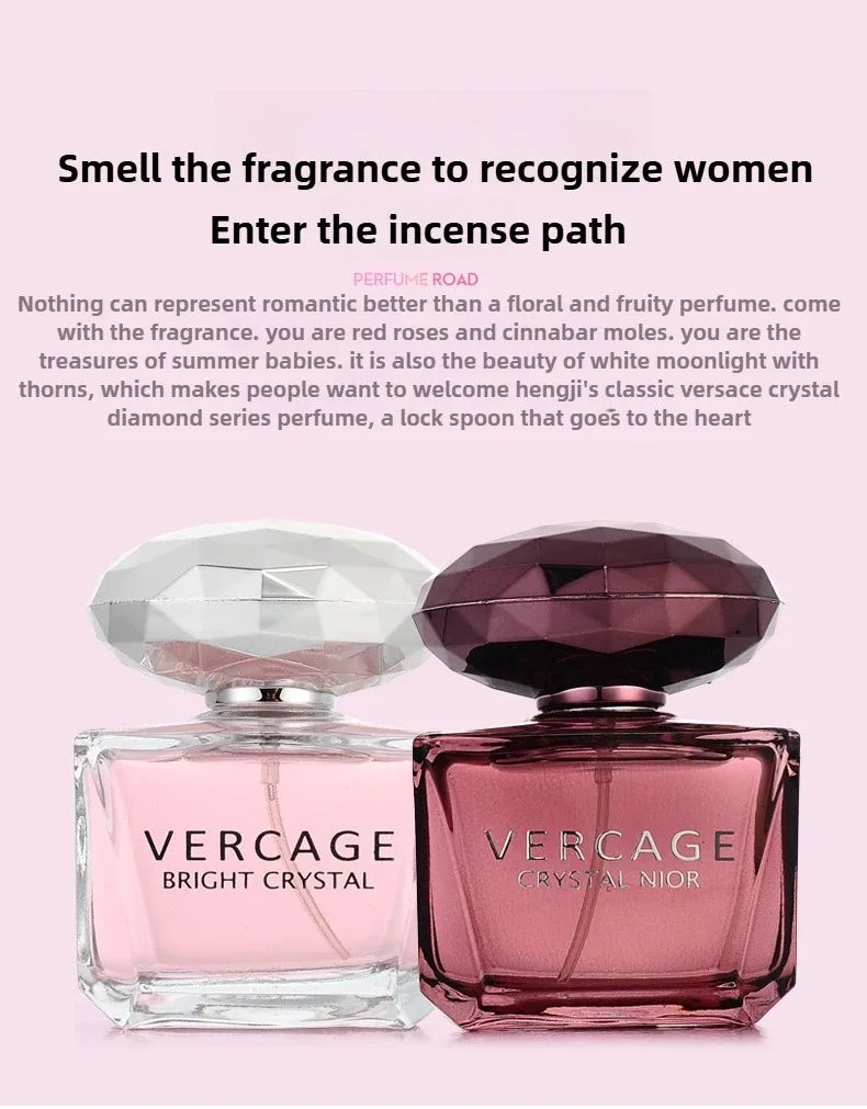 Luxury JEAN MISS CRISTAL PARFUM, Elegant Crystal Diamond Cap Perfume, Premium Floral Eau de Toilette Spray for Women.