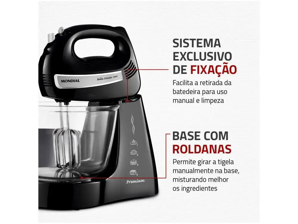 Mondial 400W Bella Massa B-23 Np Mixer - 110V