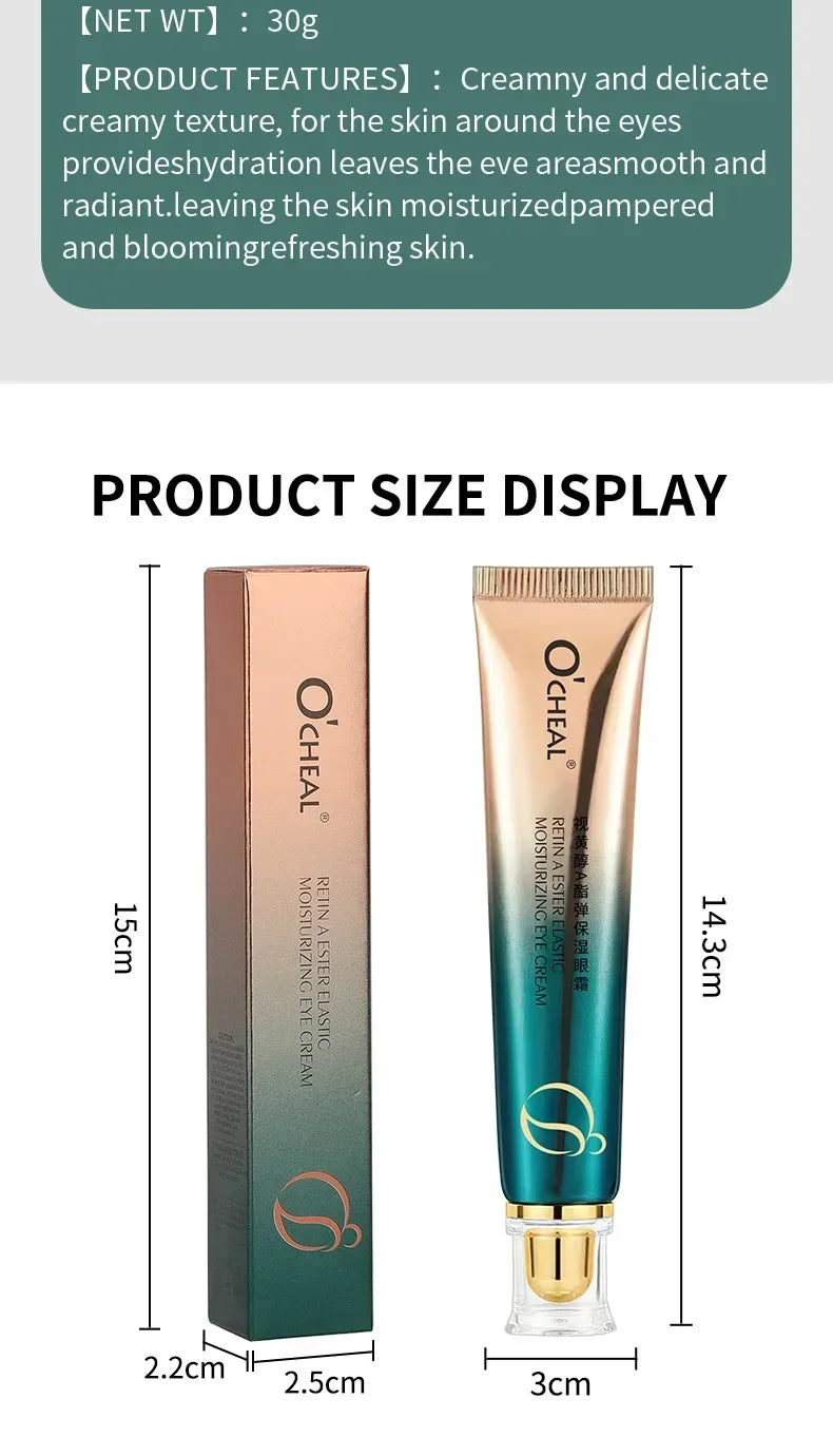 Retinol Eye Cream Moisturizing Firming Eye Skin Nourishing Reduce Fine Lines Black Circles Hydrating Cosmetics Makeup