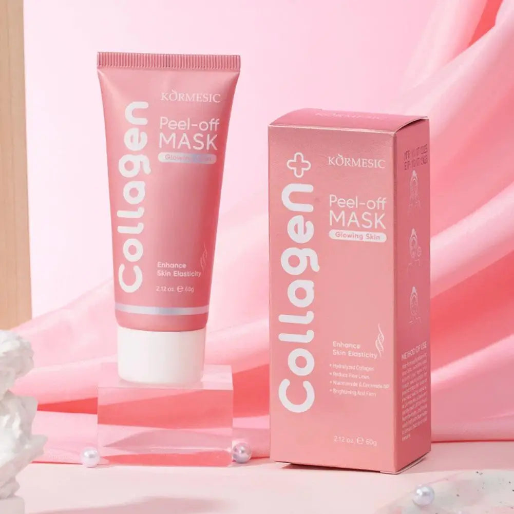 Collagen Peel Off Facial Mask Collagen Night Wrapping Mask Elasticity & Hydration Care For Glowing Skin Overnight Mask Cream 60g