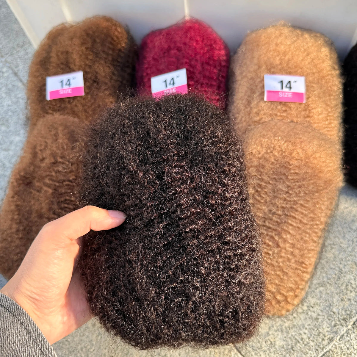 4C Afro Kinky Curly Bulk 10-18Inch 30g/50g Pack Crochet Human Hair Extensions No Weft Brazilian Remy Bulk for Locs Braiding Hair