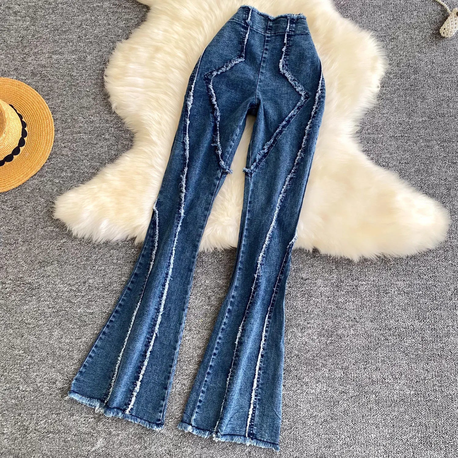 Two Pieces Women Pant Set Denim Matching Set Solid Camisole Sleeveless Top Zipper Fly Empire Waist Full Length Pants 2026 Summer