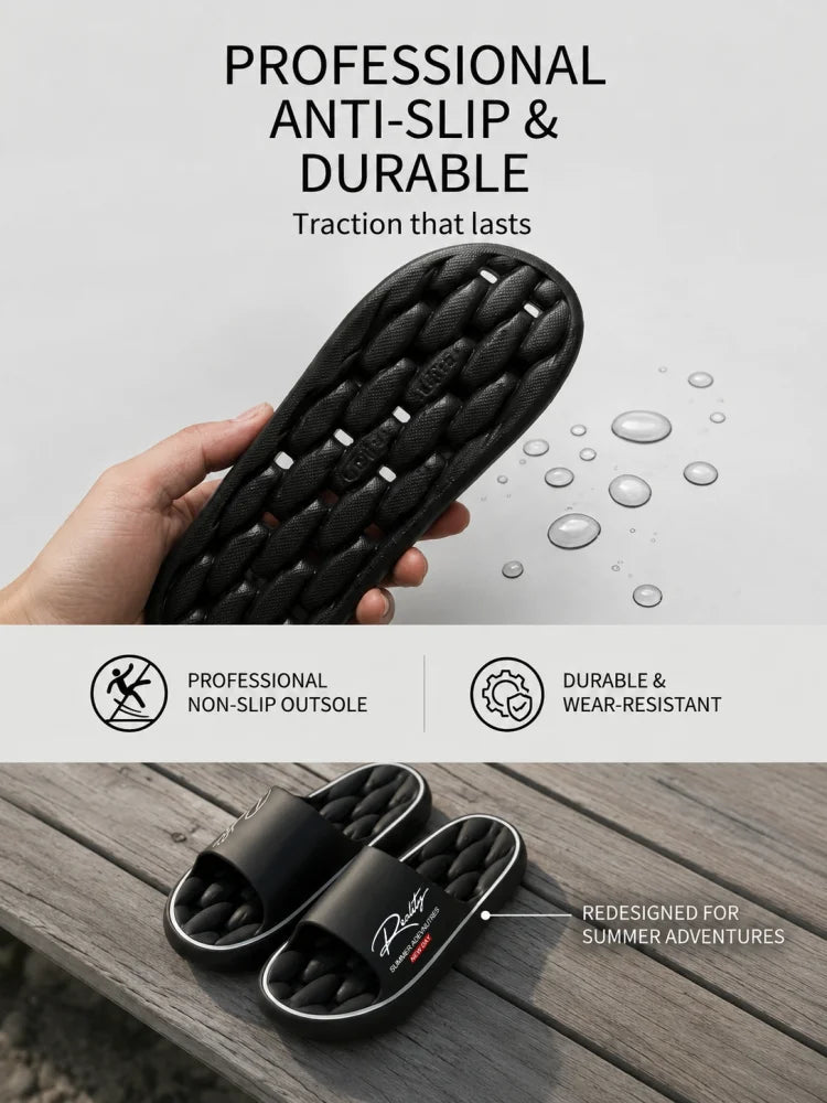 Summer innovative design EVA men's shoes, soft and lightweight home slippers, suitable for indoor and outdoor leisure activities