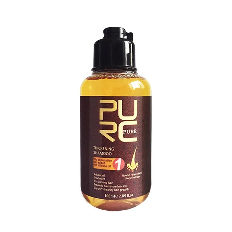 PURC Ginger Hair Growth Shampoo Fast Regrowth Anti Hair Loss Scalp Treatment Shampoo Thicken Nourishing Hair Care 100ml