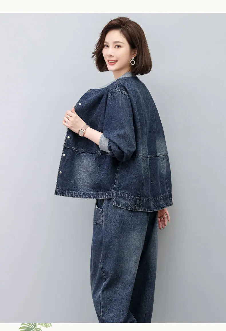 Retro Denim Coat For women Short style Spring autumn Thin 2026 New Loose Cowboy Baseball Jackets Women's Casual Tops Clothes