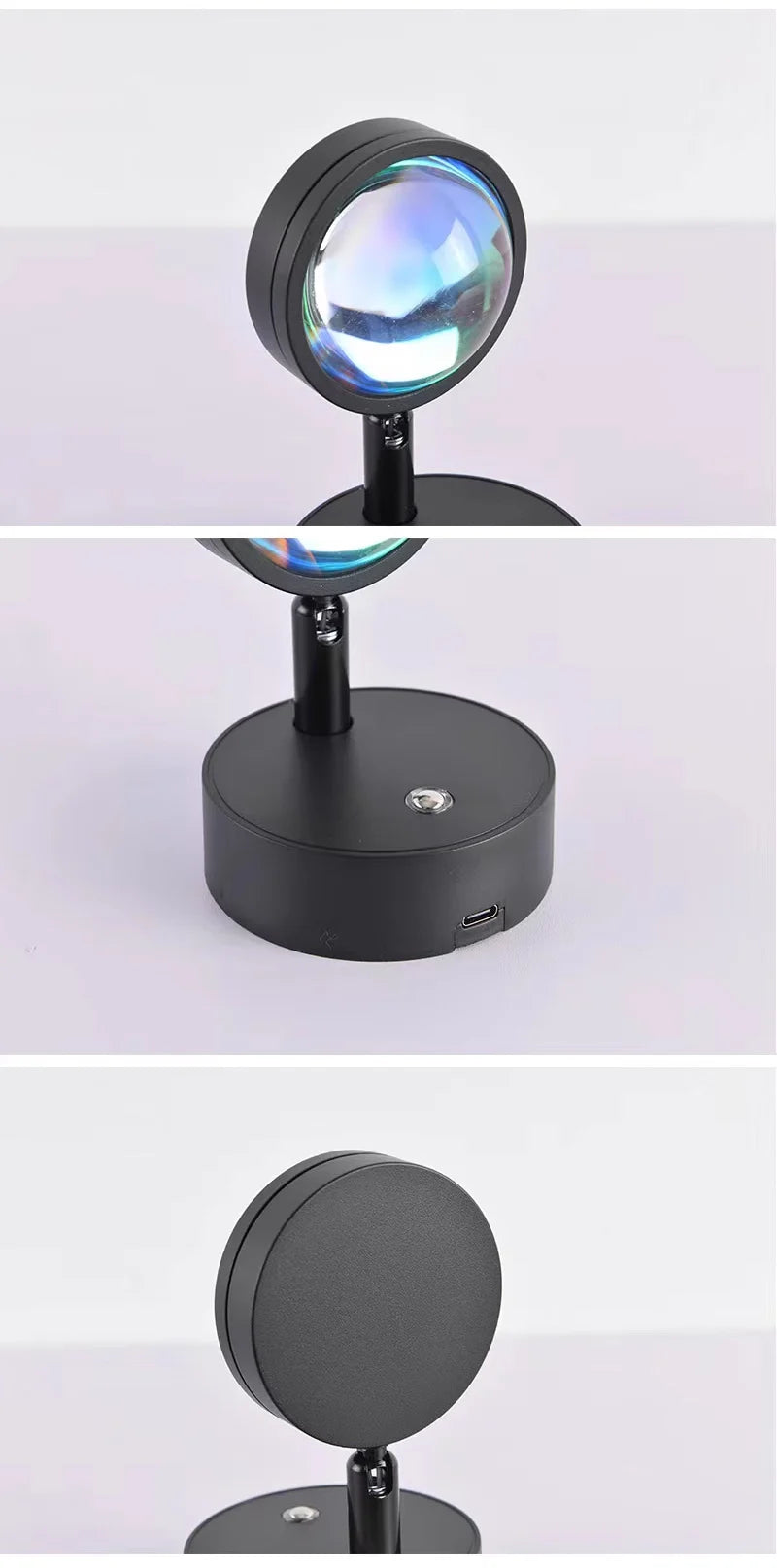 Wireless Sunset Lamp Night Light Projector Deoration Home Wall Lamp Kitchen Display Cabinet Cupboard Bedroom RV Reading Lamps