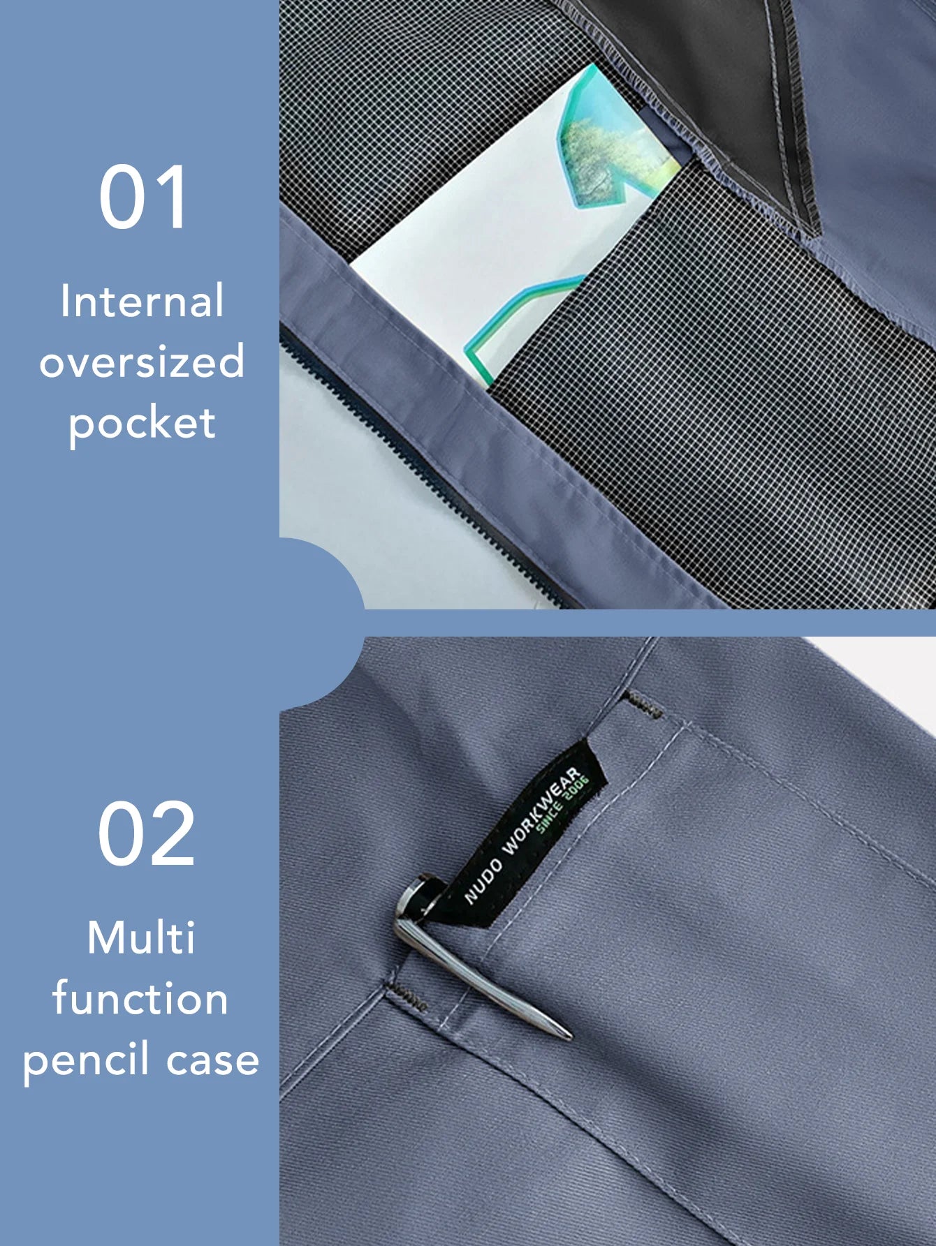 Fashion Denim Workwear for Men Women Spring Autumn Long-sleeved Work Clothes Wear-resistant Uniform Coat Workshop Uniforms