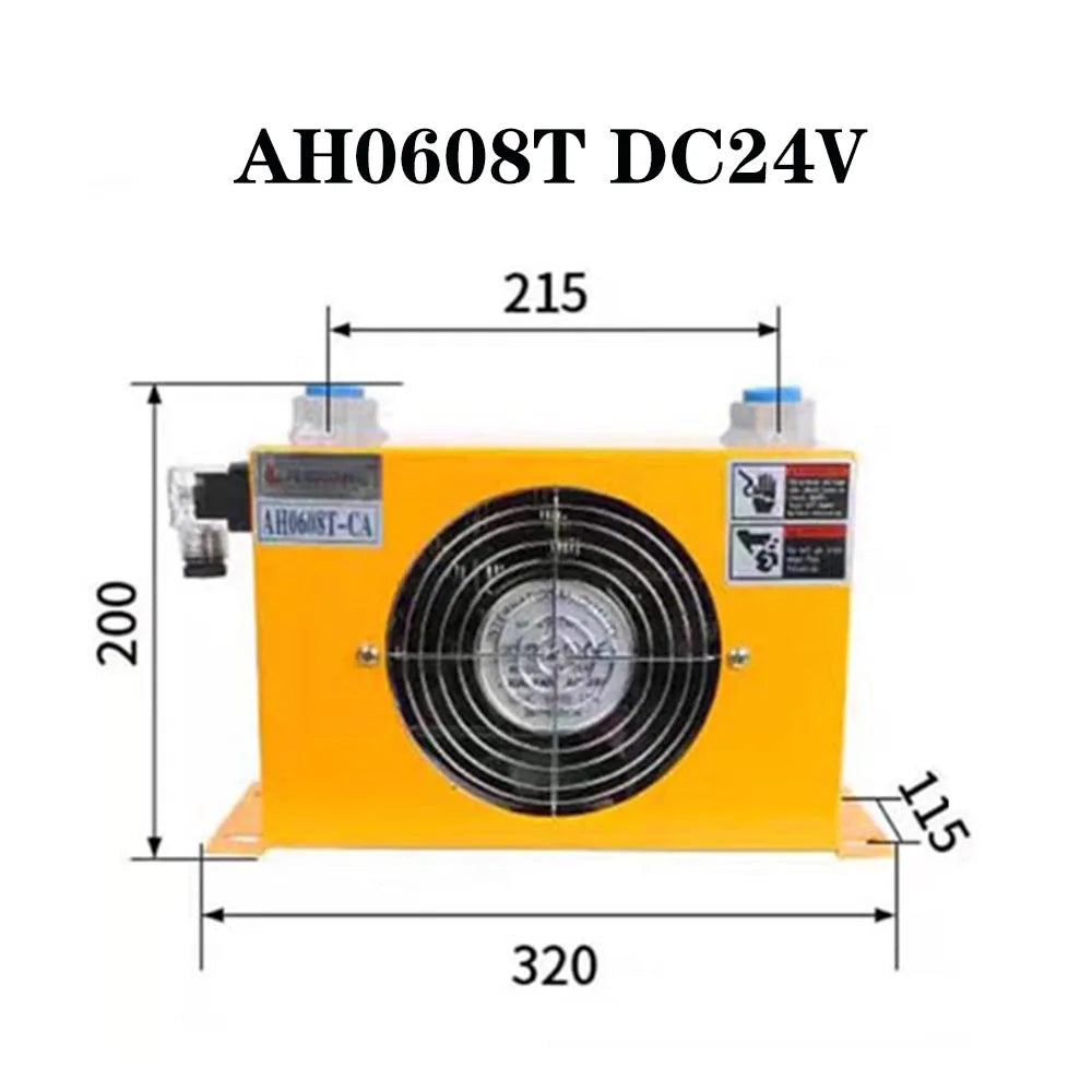 60L/min Hydraulic Air Cooler AH0608T Hot Selling Hardware Tools Air Cooled Oil Radiator Air Cooling Oil Cooler 380V 220V 24V 12V