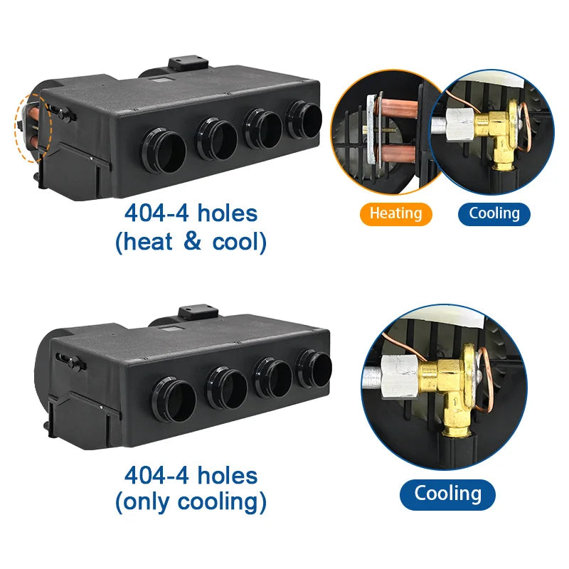 404 Universal Electric Compressor Car A/C 12V/24V Truck Air Conditioning & Heating Systems Air Conditioner Unit For Camper Van