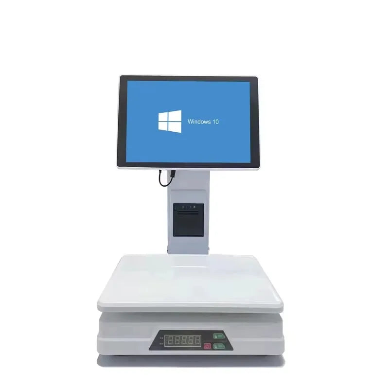 Pos Weighing Machine Pos Scale All in One Cashier With Thermal Printer 16" Touch Screen Cash Register Pc Scale for Supermarket