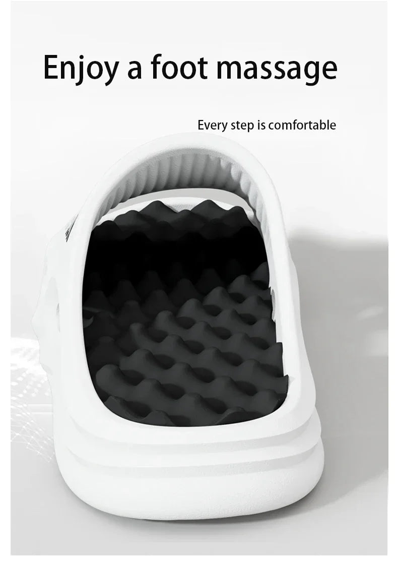Men Fashion Massage Slippers Indoor/Outdoor Sandals Beach Flip Flop Thick Sole Male Slides Summer Non-Slip Men Shower Slippers