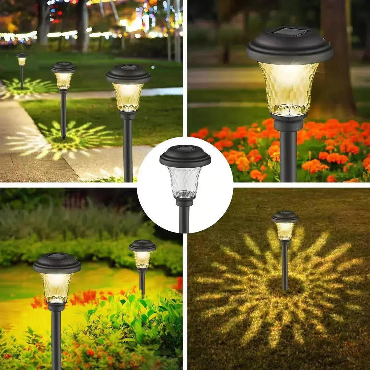 Solar Light Outdoors New Garden Lamps Powered Waterproof Landscape Path for Yard Backyard Lawn Patio Decorative LED Lighting