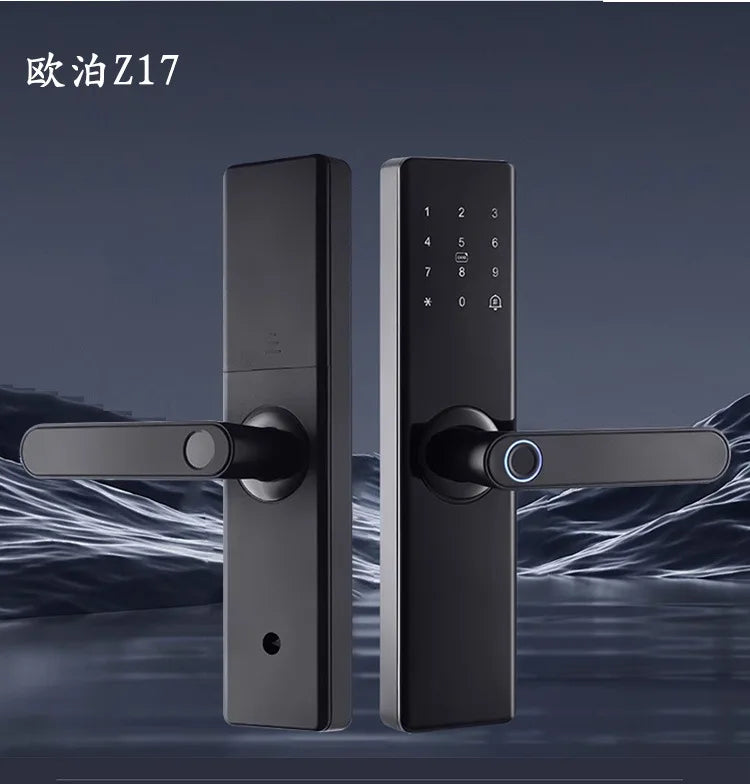 MOES Tuya ZigBee Smart Door Lock Indoor Password Fingerprint Remote Unlock Keycard Tamper Alarm Battery Powered Work With Alexa
