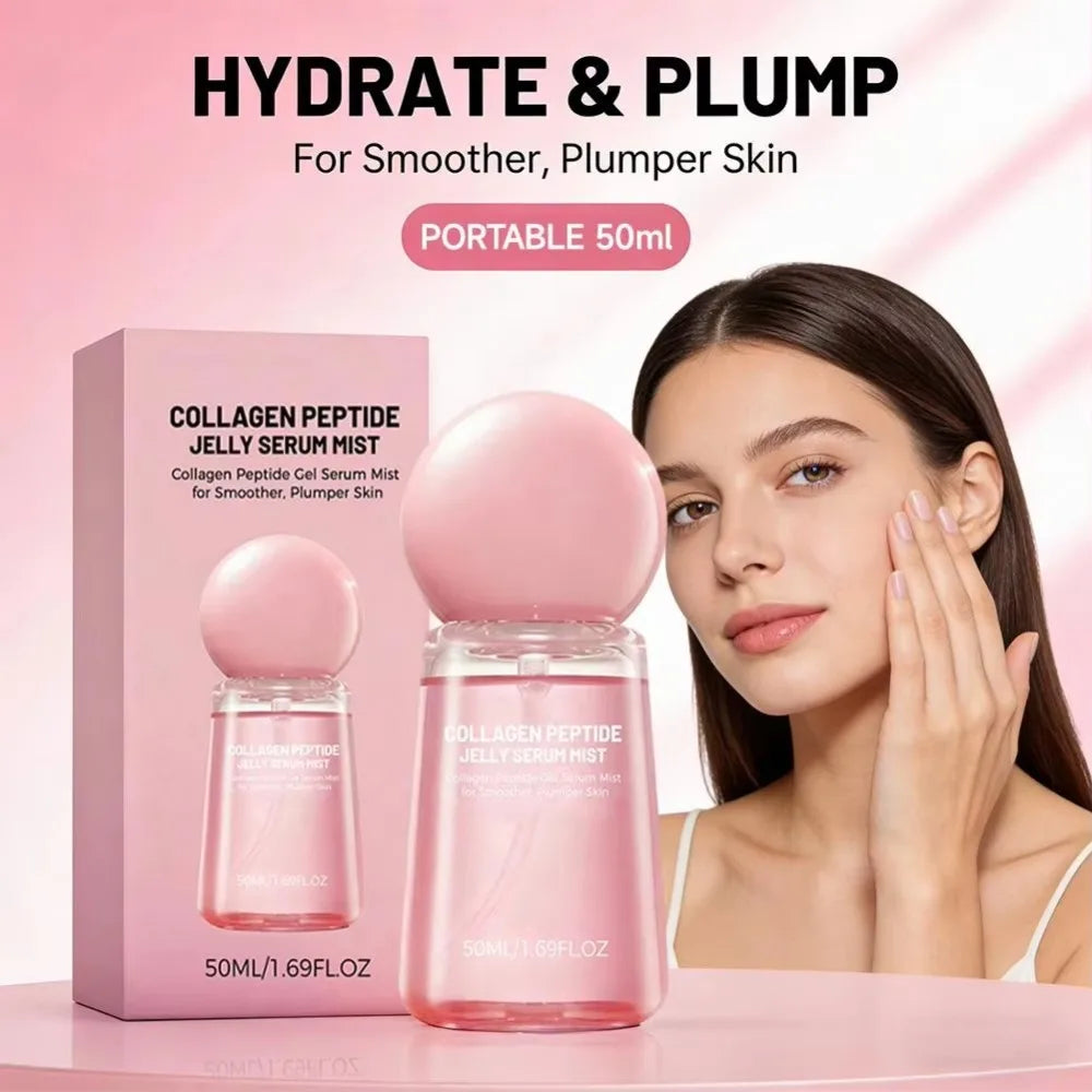 Nano Collagen Peptide Jelly Serum Mist Spray 2026 Upgrade Deep Moisturizer Plump Fine Lines Brighten Dry Uneven Tone Facial Care