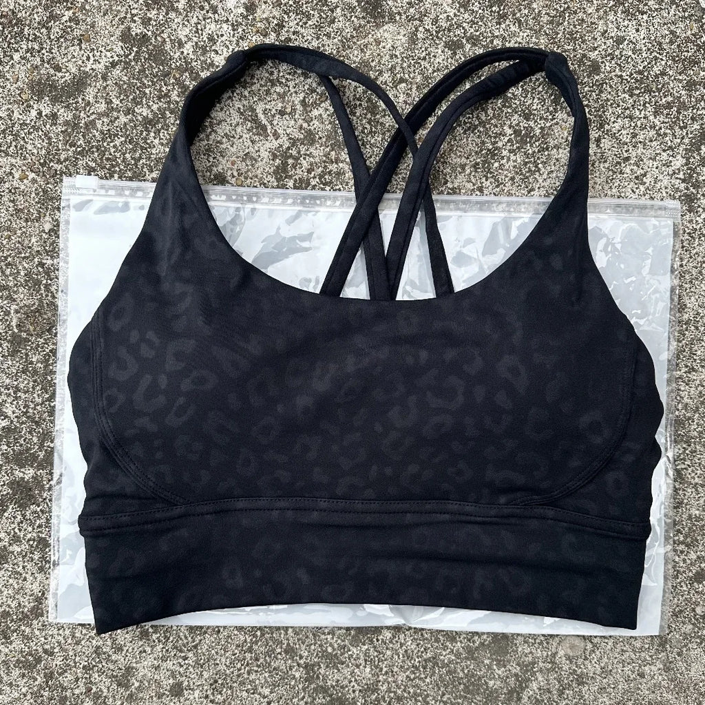 Solid Color Women Fitness Sport bra top soft tight Comprehensive training jogging gym yoga underwear cross back With chest pad