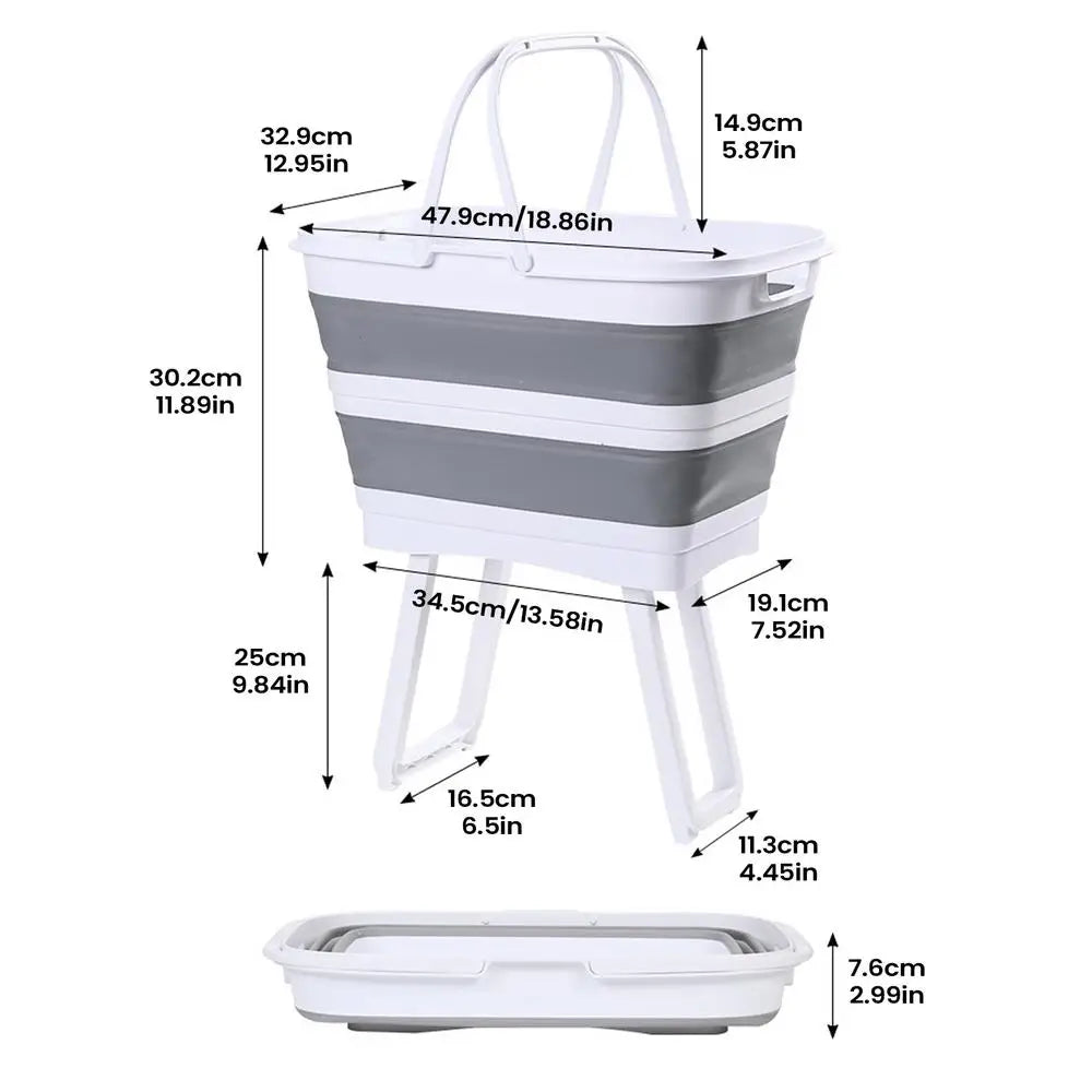 Dirty Clothes Basket 26L Large Foldable Elevated Organizer Clothes Basket Hampers For Bedroom For Home Bathroom Bedroom Kitchen