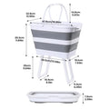 Dirty Clothes Basket 26L Large Foldable Elevated Organizer Clothes Basket Hampers For Bedroom For Home Bathroom Bedroom Kitchen