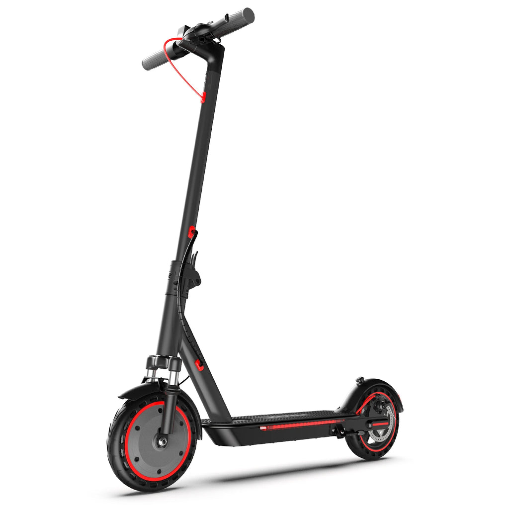 Electric Scooter Adults, Foldable E-Scooter with Front Suspension & Front/Rear Turn Signal Lights, 10" Large Honeycomb Solid Tires, 550W Motor, 36V 10.5AH Battery, Up to 20 Miles Range & 22 MPH