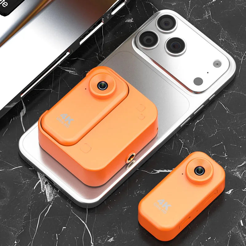 4K Thumb Camera Ultra-HD Action Camera Vlogging Image Stabilization First-Person View Cycling Chest-Mounted Camera