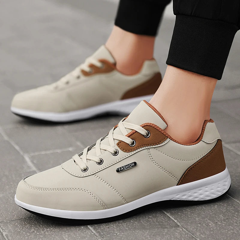 Men Shoes Sneakers PU Leather Trend Casual Shoes Fashion Breathable Leisure Male Sneakers Non-Slip Footwear Men Vulcanized Shoes