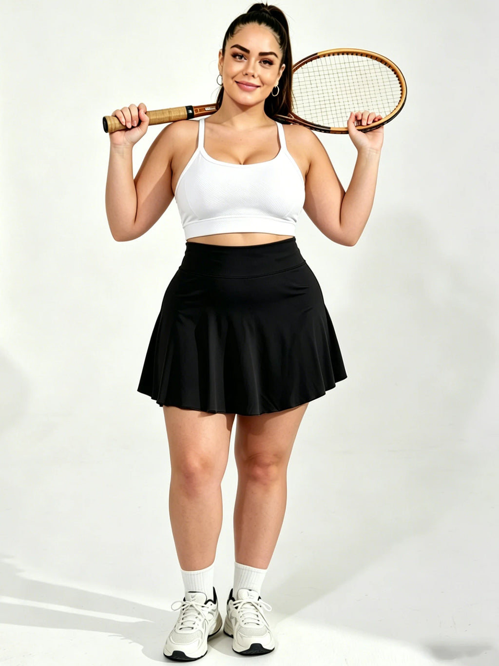 Plus Skort Womens Tennis Skirt Pleated Athletic Skirts with Pockets Shorts High Waisted Golf Skort for Workout Pickleball