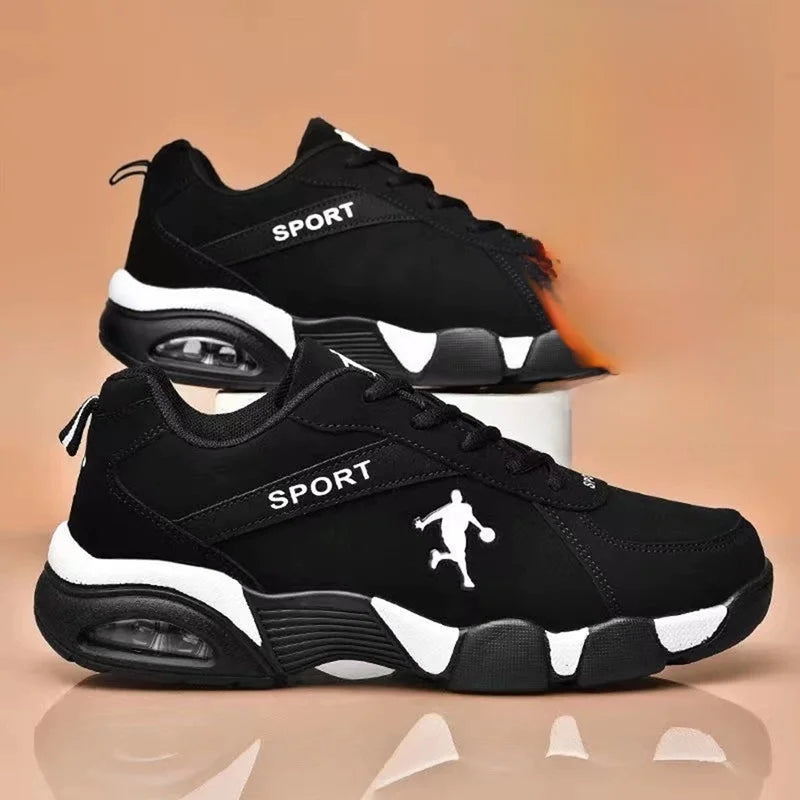 Comfortable Fashionable Men's Running Shoes Spring Outdoor Anti-slip Travel Sneakers Breathable Mesh Inner Synthetic Leather
