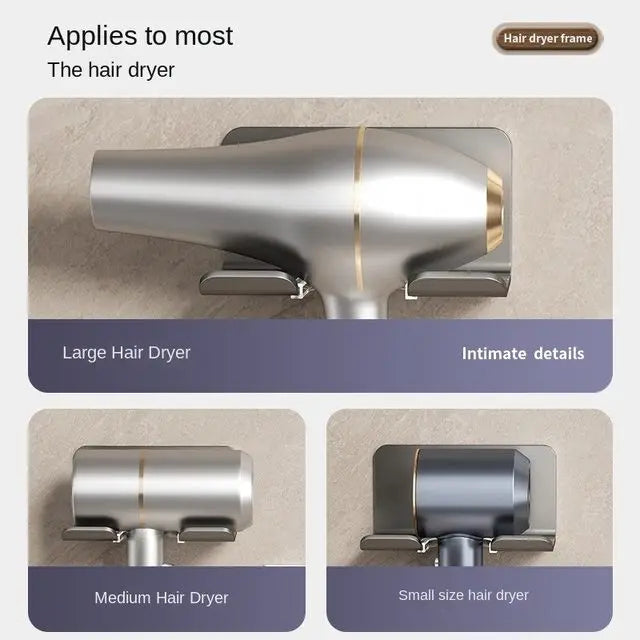Hair Dryer Holder Bathroom Hair Straightener Stand Nail Free Shelves for Wall Room Bathroom Storage Rack Shelf Wall-mounted Home