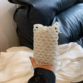 Pearl Bag Women Luxury Design Mini Phone Single Shoulder Bags Beading 2025 New Summer Chains Crossbody Bag for Wallet Daily Pack