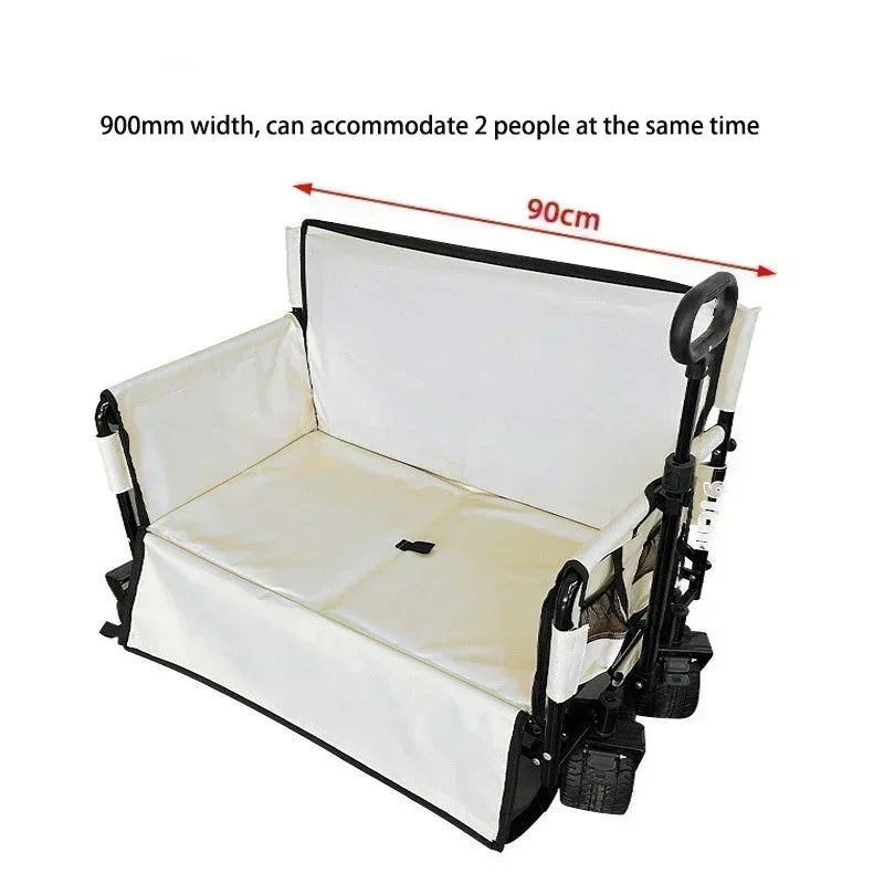 Outdoor camping cart, camping trailer, foldable stall, small cart, hand pulled travel camping picnic cart