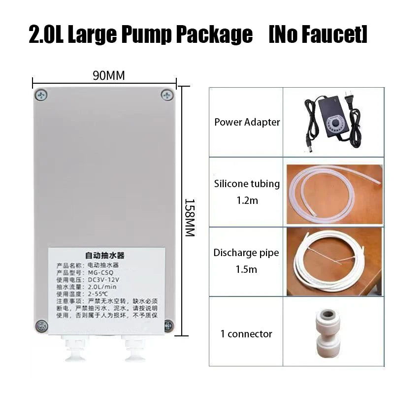 12V Caravan Electric Kitchen Water Pump Faucet Automatic Water Suction Pump 2L/3.5L Min Faucet Automatic Suction Pump For Galley