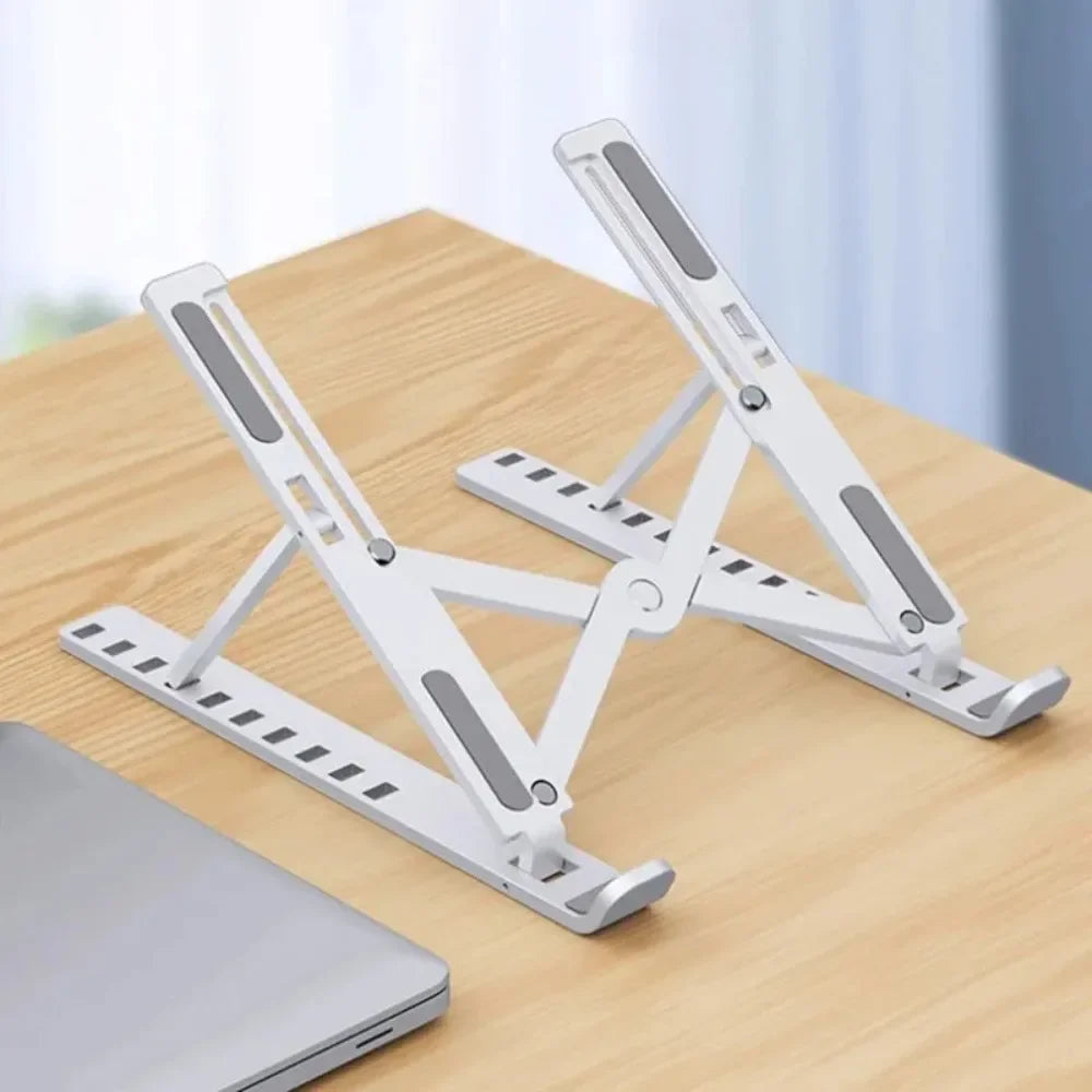 Adjustable Foldable Ergonomic Laptop Stand, Portable Multi-Angle Tilting Notebook Holder for Desk Office Use