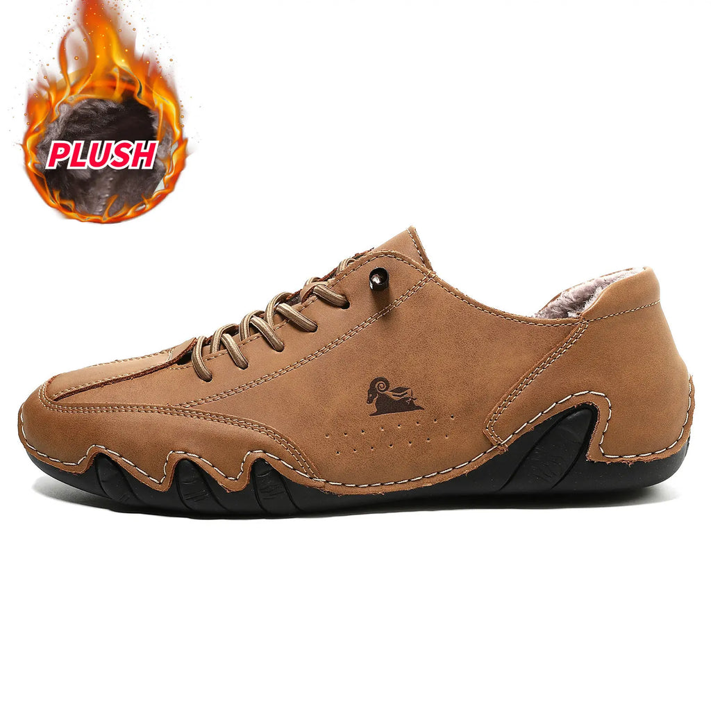 New Men's Shoes Leather Womens Loafers Soft Sole Comfortable Outdoor Walking Shoes Low Top Breathable Women Men Sneakers Zapatos