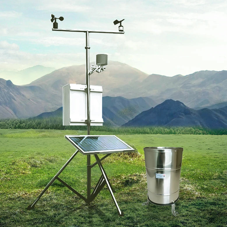 WMO Smart Cellular 4g Gsm 14 in 1 Ambient Agriculture Professional Automatic Weather Station with Wind Solar Rain Gauge