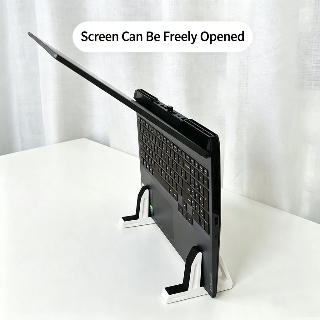 Laptop Vertical Stand Dual‑Use Desktop Holder With Anti‑Slip Strip For Laptop Tablet Phone Space‑Saving Upright Support Bracket