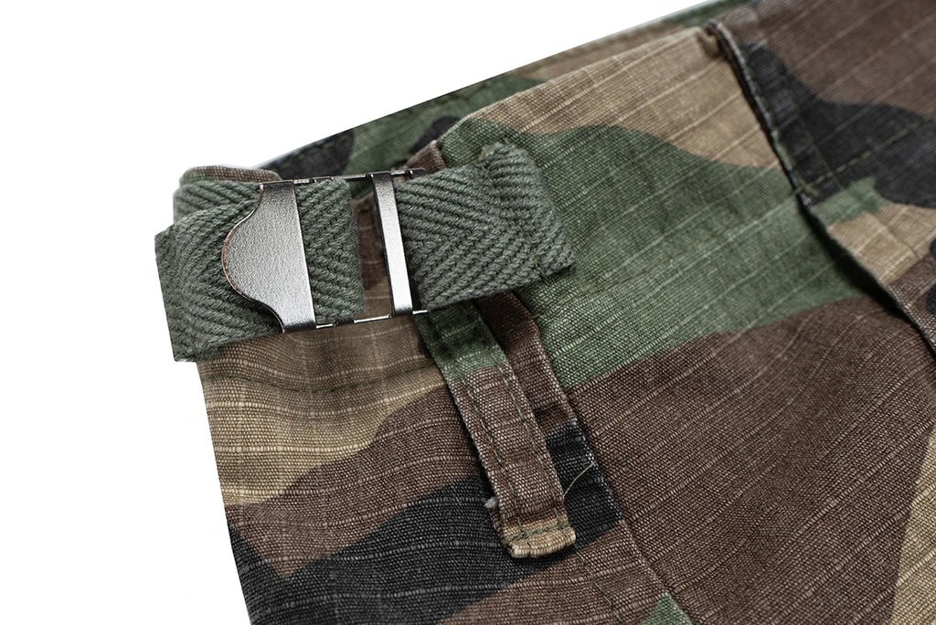 M65 Silhouette Camouflage Cargo Cropped Shorts for Men Wide Leg Patchwork Baggy Summer Shorts Oversized Loose Over Knee Pants