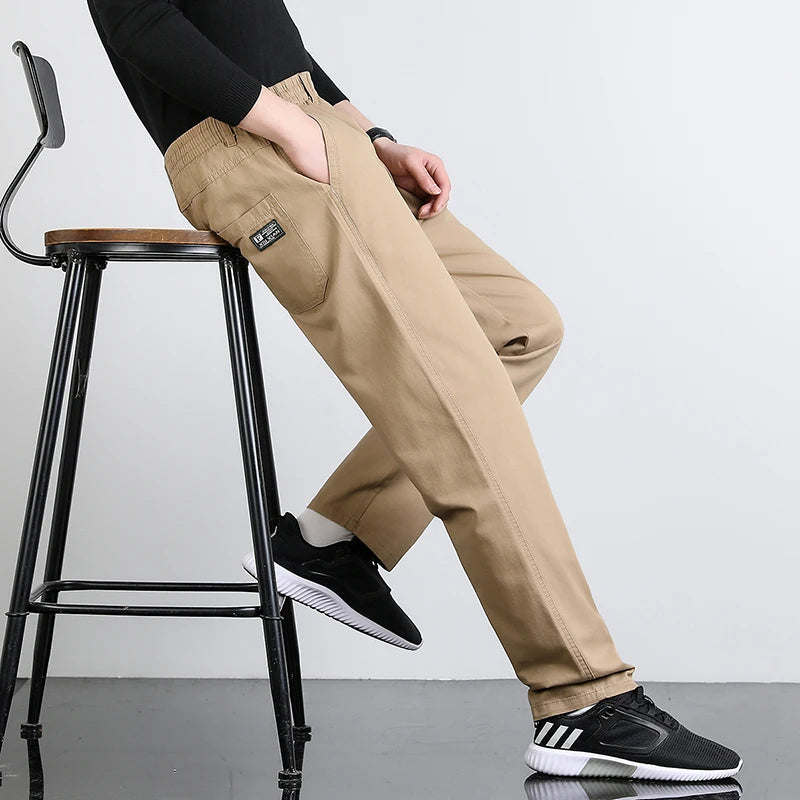 Men's Cargo Pants Summer Spring Cotton Workwear Large Size 6XL Casual Climbing Joggers Sweatpants Hombre Autumn Work Trousers