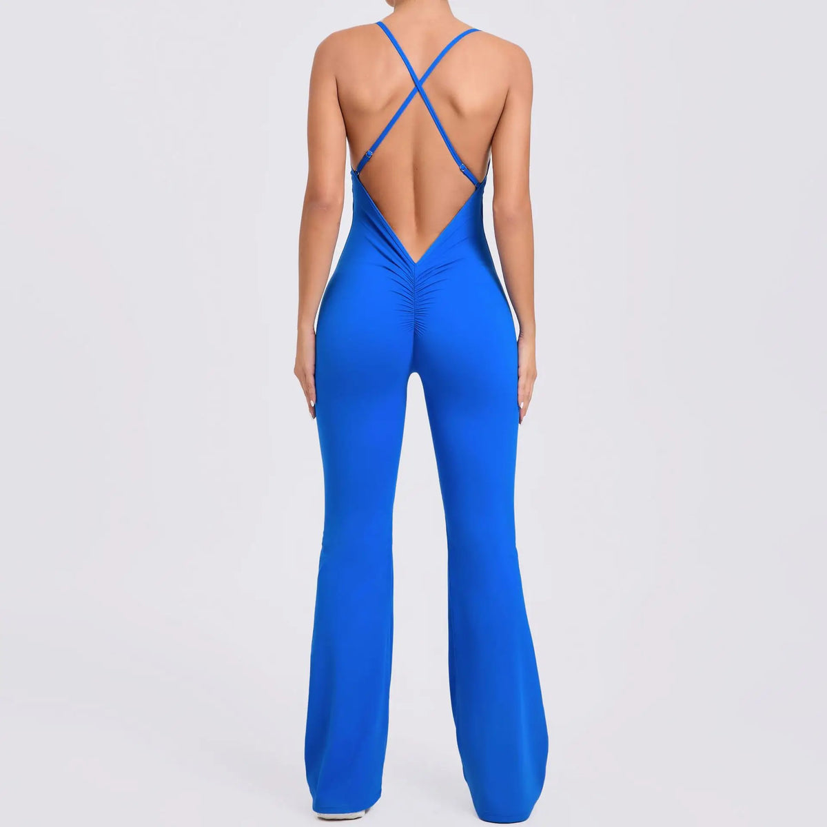 Female Sexy Back V Gym Set Woman Training Yoga Suit Wide Leg Sportswear Woman Sports Suit Clothes Fitness Elastic Training Suits