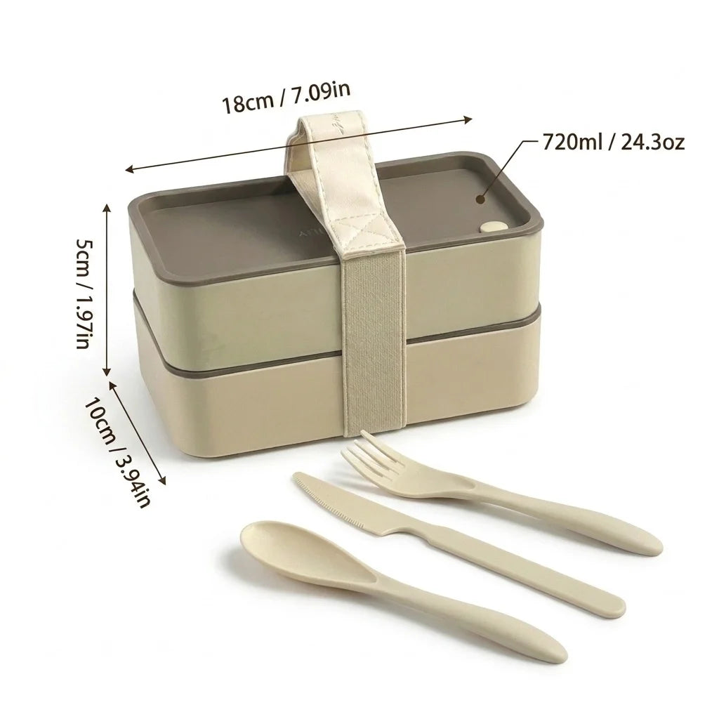 Stackable Plastic Lunch Box For Kids Students Portable Bento Box Microwave Safe Refrigerator Sealed Food Storage Container